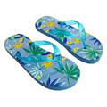 Ladies' Blue Flip Flop Sandal w/ PVC Strap & EVA Sole